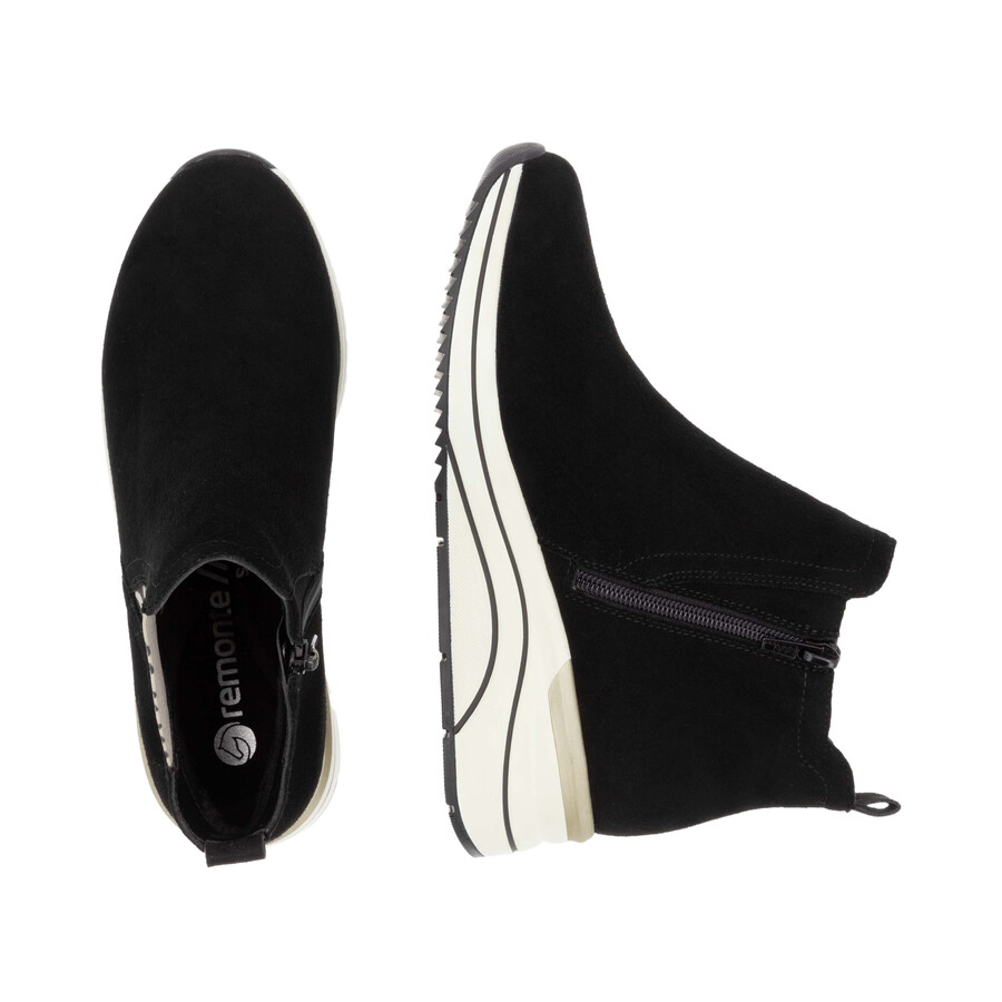 botas negras con cremallera para mujer remonte d0t75-03