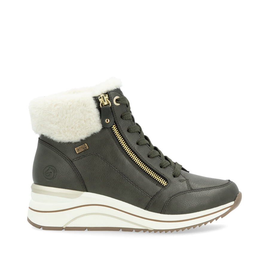 botas verdes con cremallera para mujer remonte d0t77-52