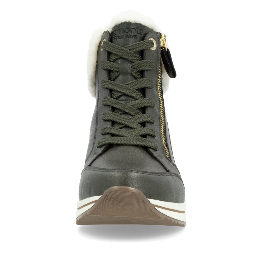 botas verdes con cremallera para mujer remonte d0t77-52