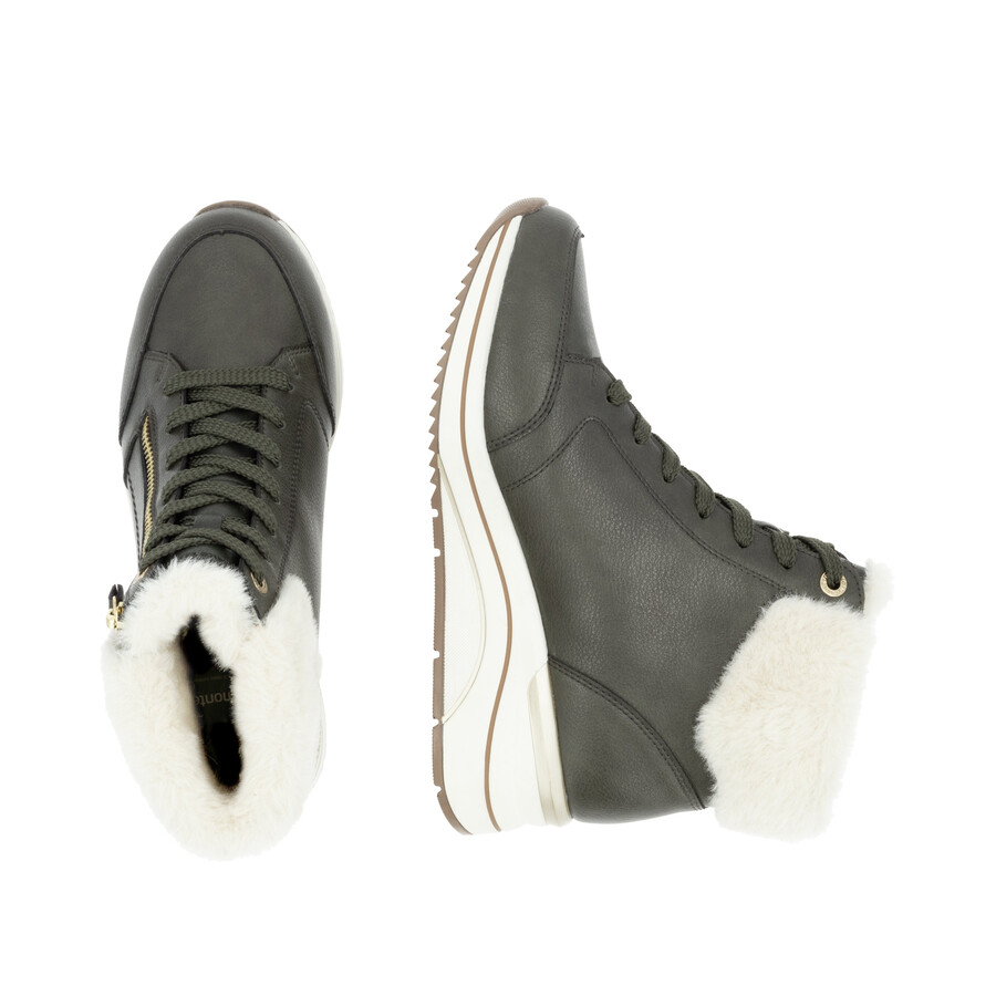 botas verdes con cremallera para mujer remonte d0t77-52