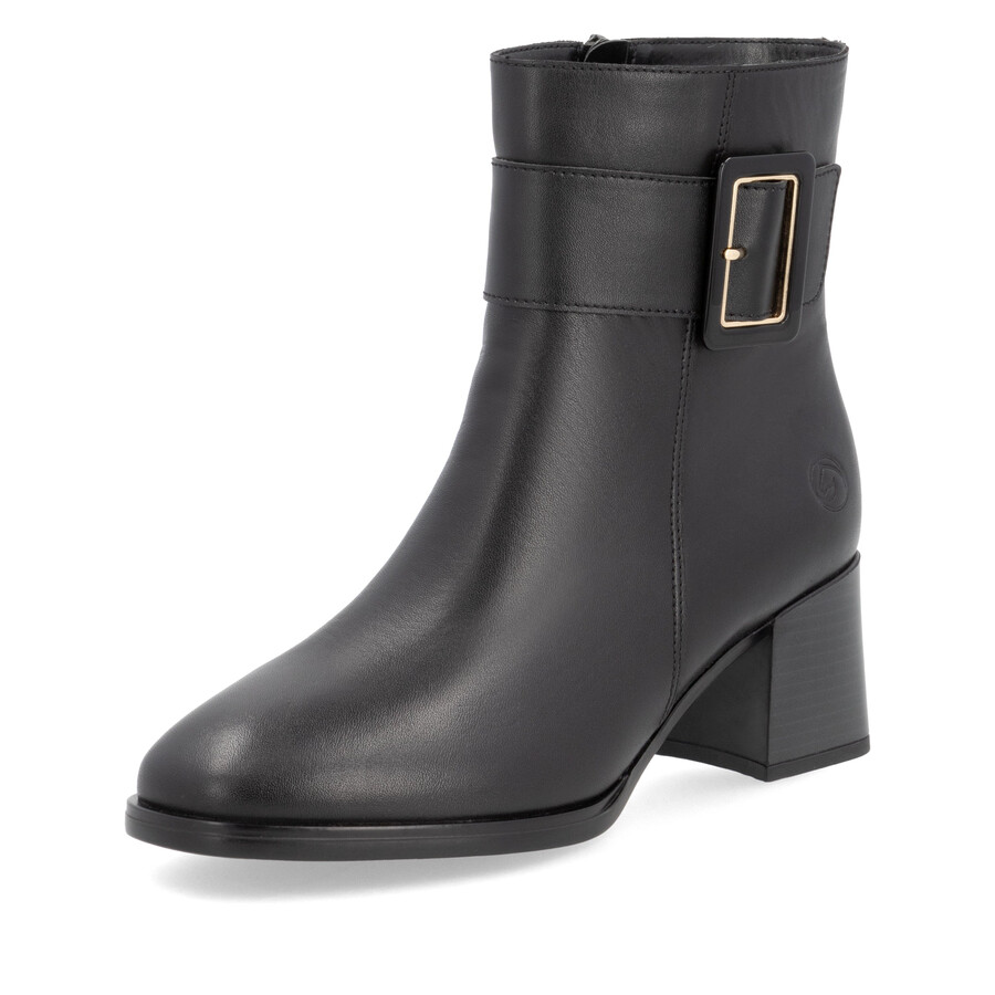 botas negras con cremallera para mujer remonte d0v80-00