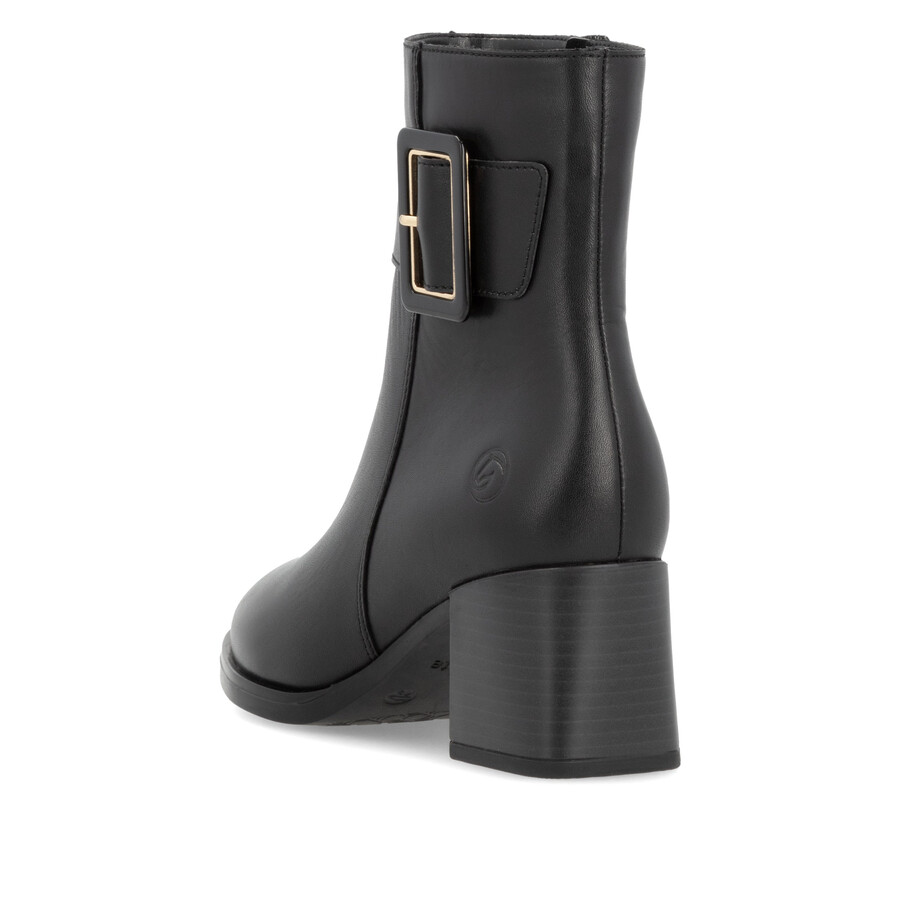 botas negras con cremallera para mujer remonte d0v80-00