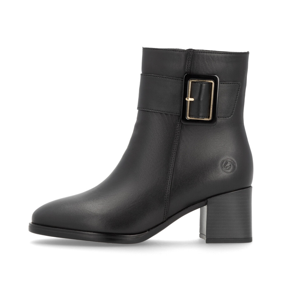 botas negras con cremallera para mujer remonte d0v80-00