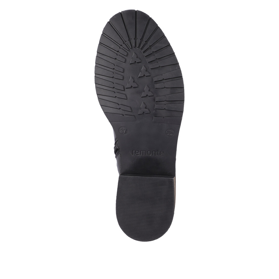 botas negras con cremallera para mujer remonte d1a73-01