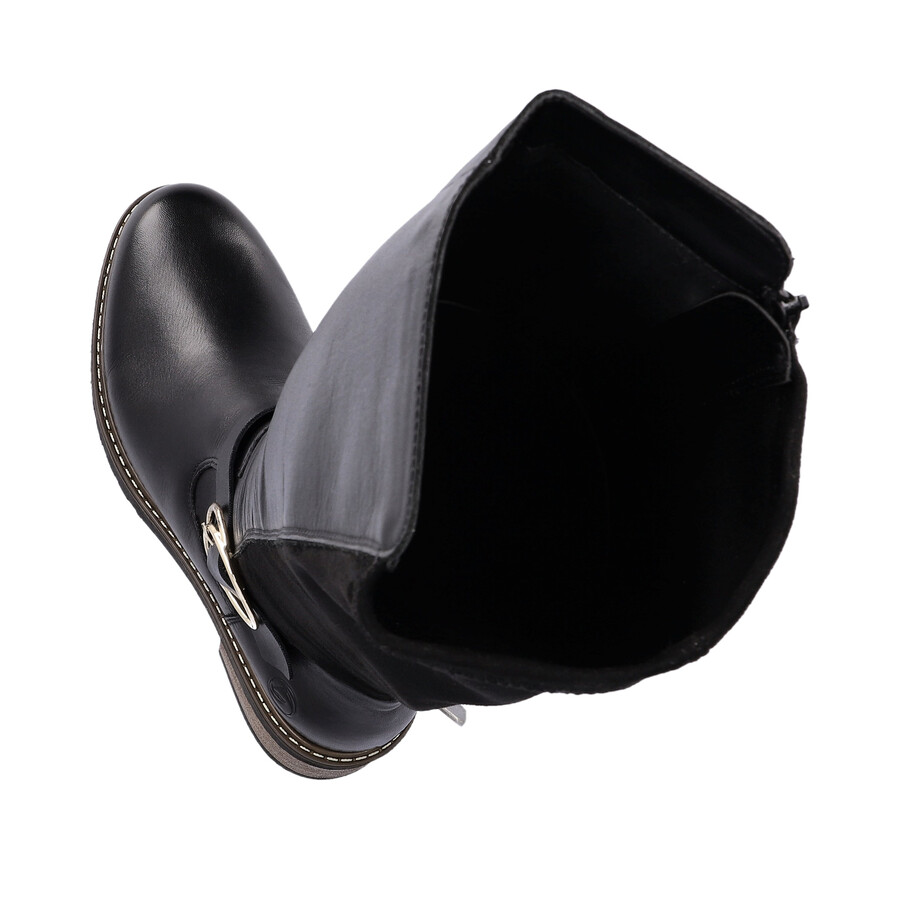 botas negras con cremallera para mujer remonte d1a73-01