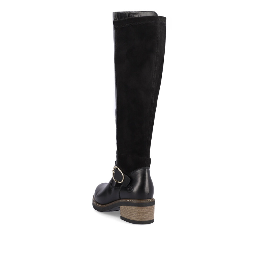 botas negras con cremallera para mujer remonte d1a73-01