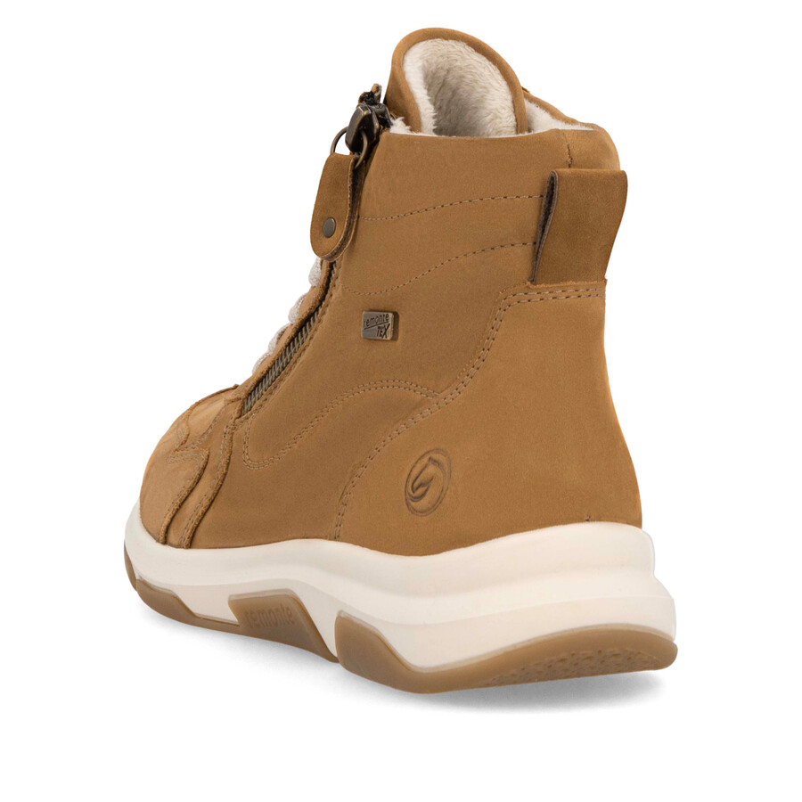botas marrones con cremallera para mujer remonte d1s71-22