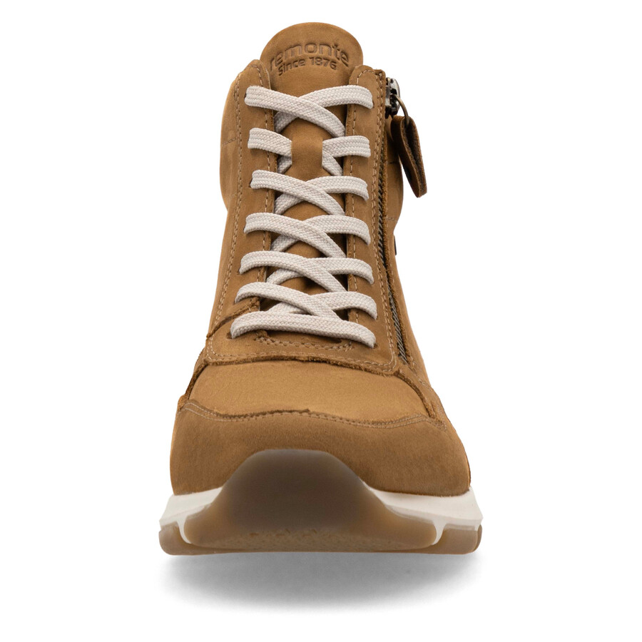 botas marrones con cremallera para mujer remonte d1s71-22