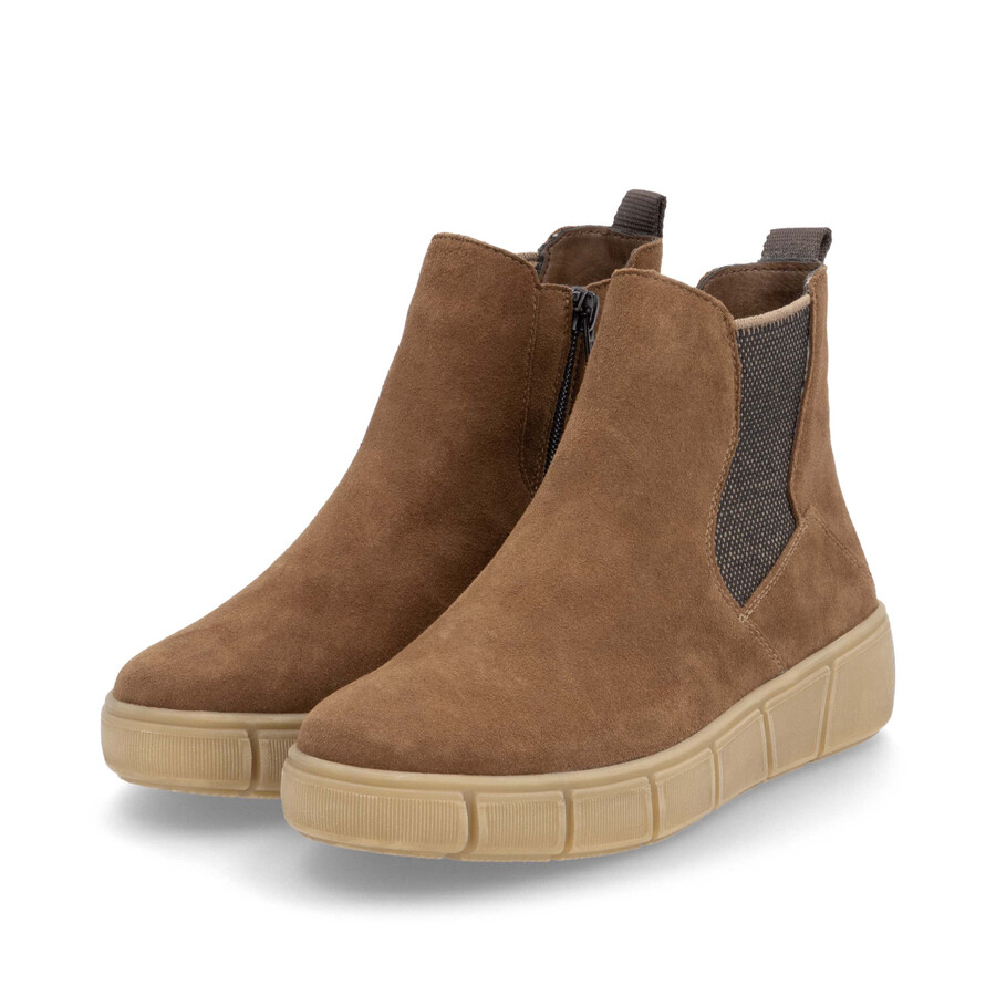 botas marrones con cremallera para mujer remonte d1t71-24