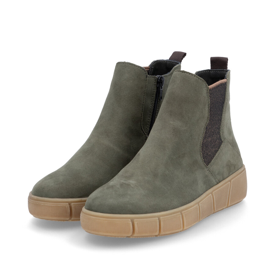 botas verdes con cremallera para mujer remonte d1t71-54