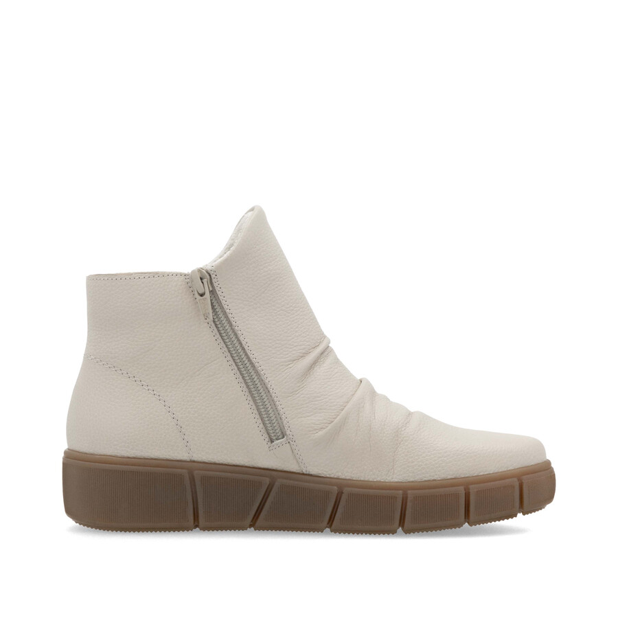 botas beige con cremallera para mujer remonte d1t73-60
