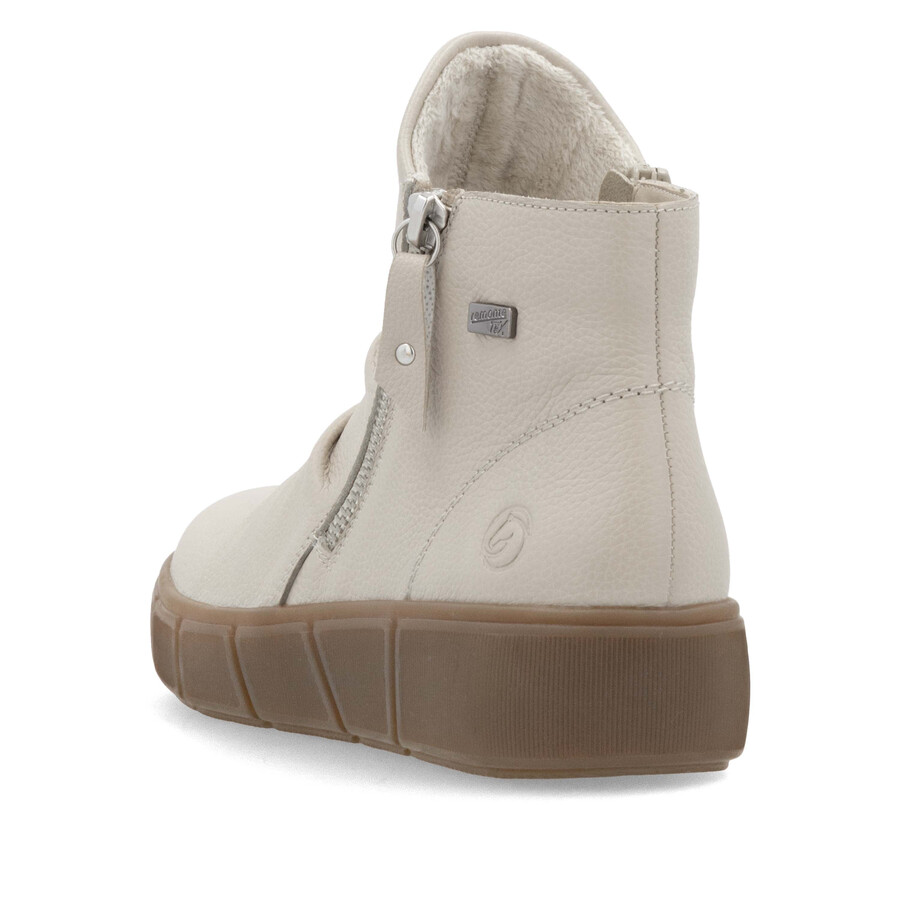 botas beige con cremallera para mujer remonte d1t73-60