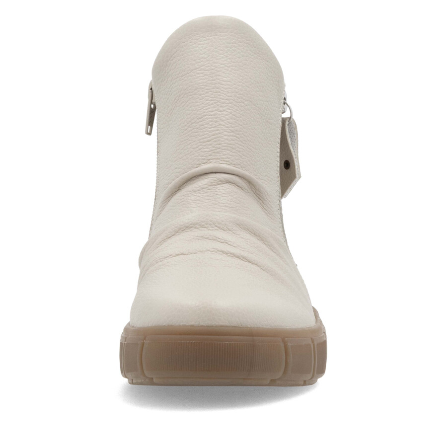 botas beige con cremallera para mujer remonte d1t73-60