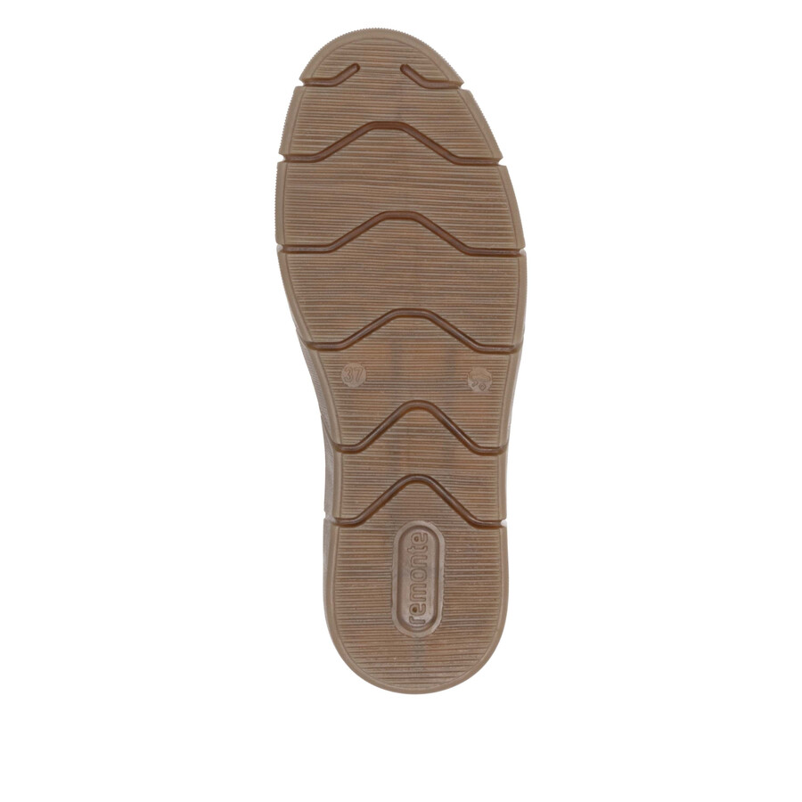 botas beige con cremallera para mujer remonte d1t73-60