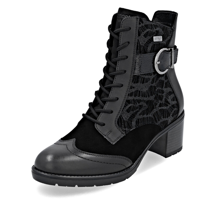 botas negras con cremallera para mujer remonte d2a77-02