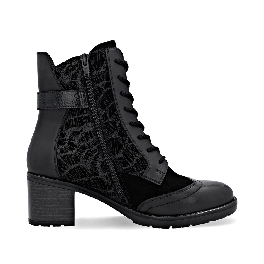 botas negras con cremallera para mujer remonte d2a77-02