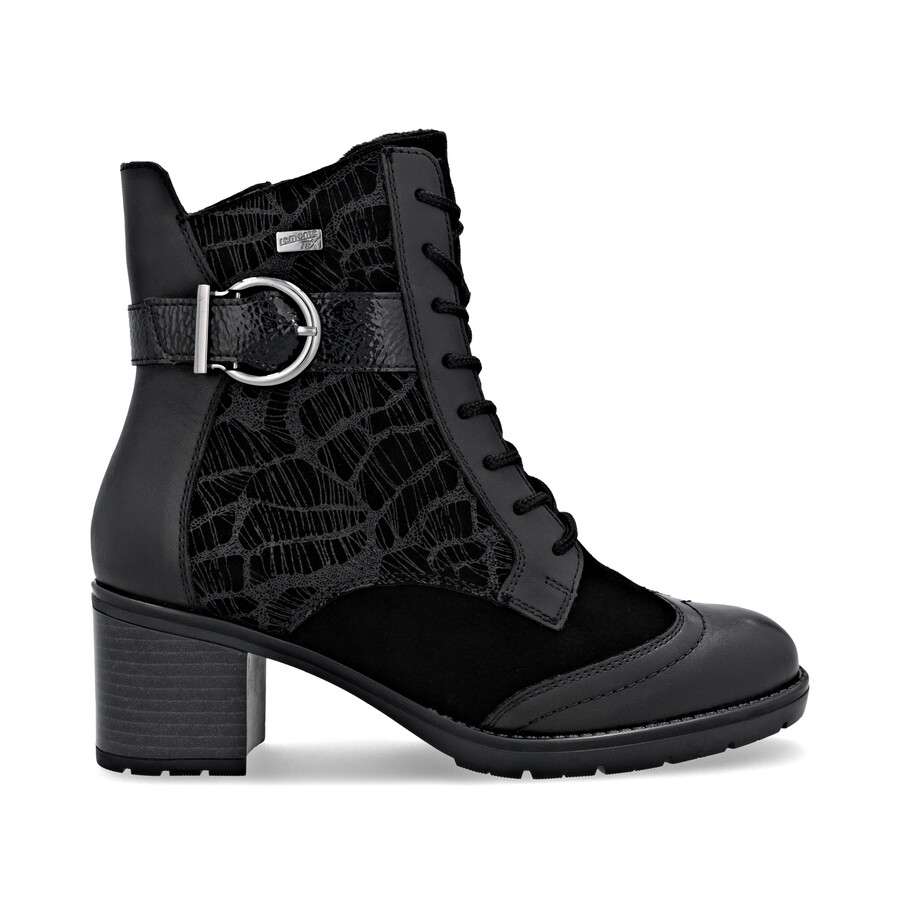 botas negras con cremallera para mujer remonte d2a77-02