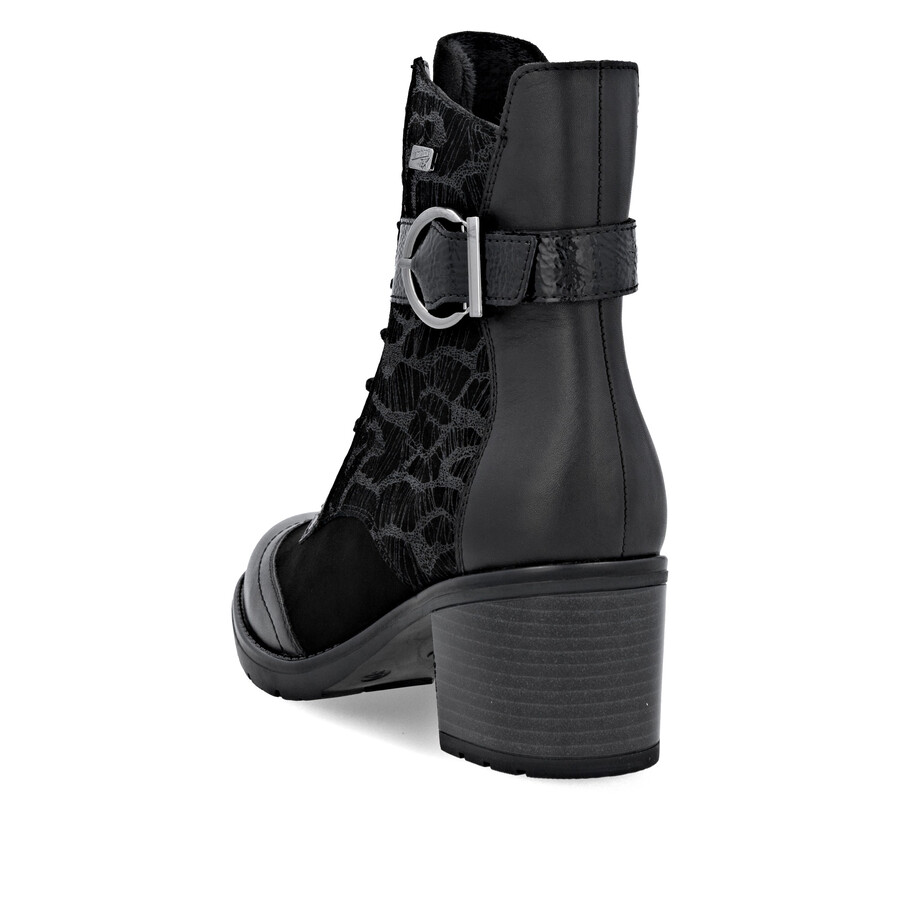 botas negras con cremallera para mujer remonte d2a77-02