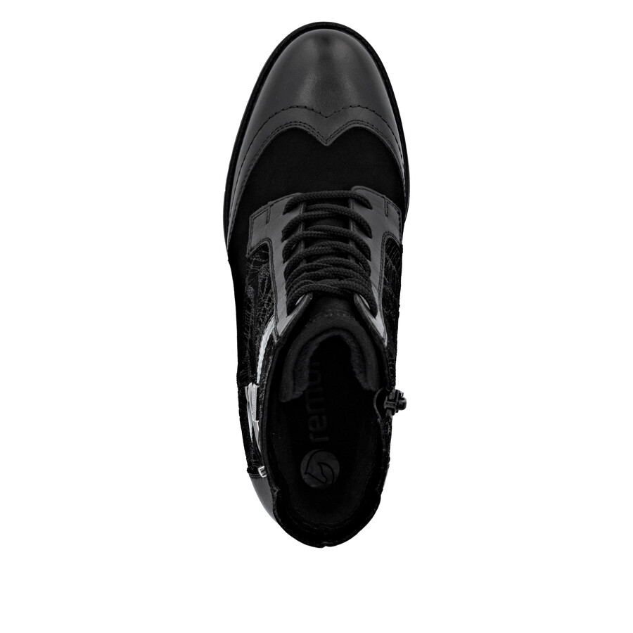 botas negras con cremallera para mujer remonte d2a77-02