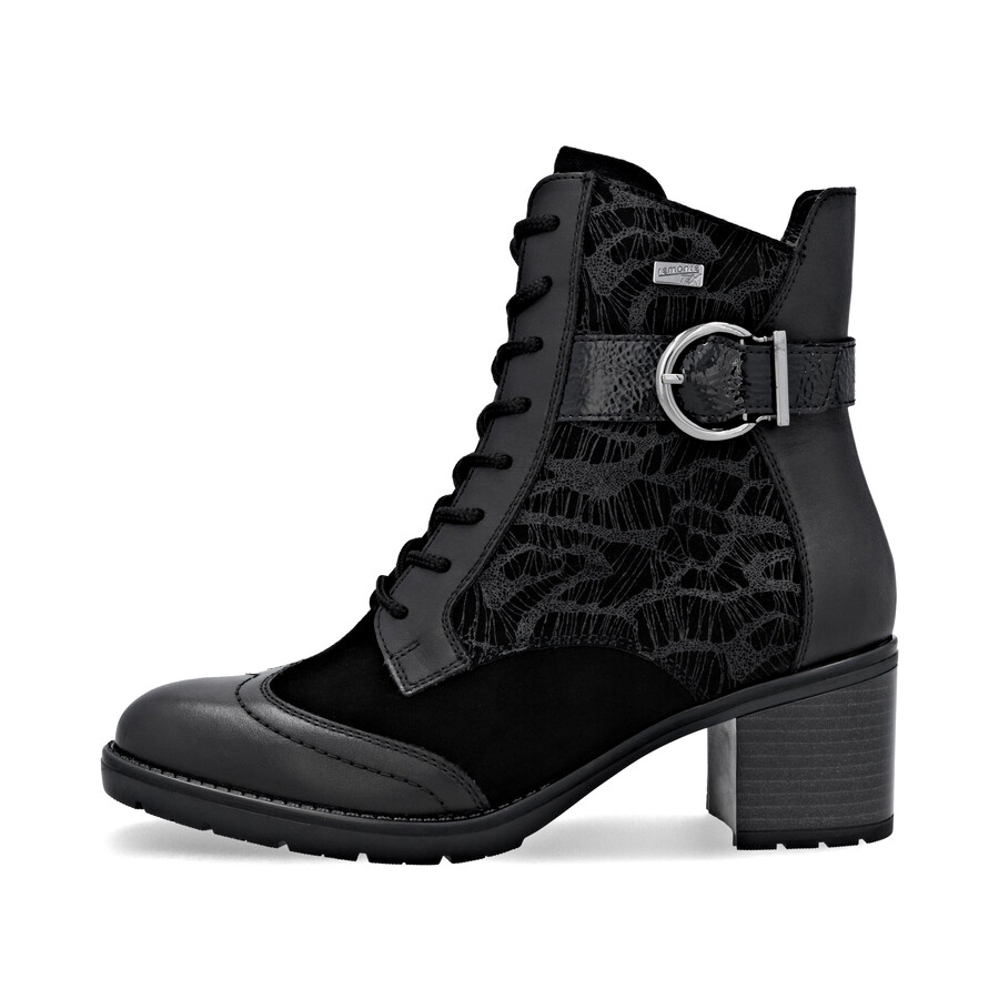 botas negras con cremallera para mujer remonte d2a77-02