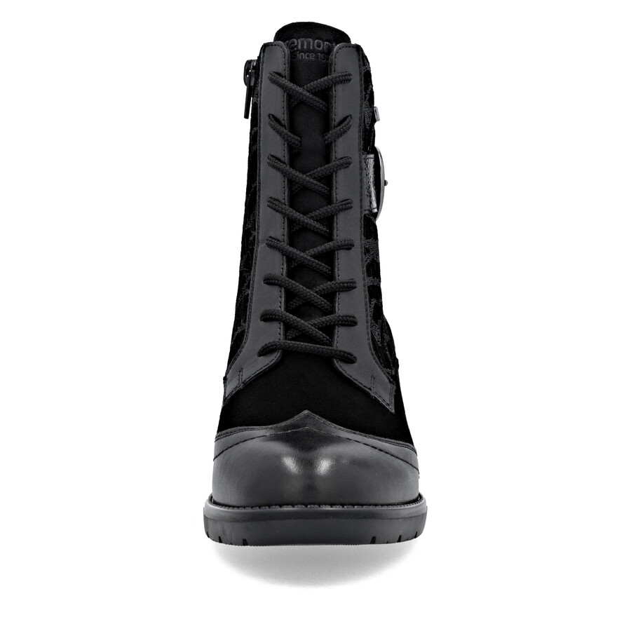botas negras con cremallera para mujer remonte d2a77-02