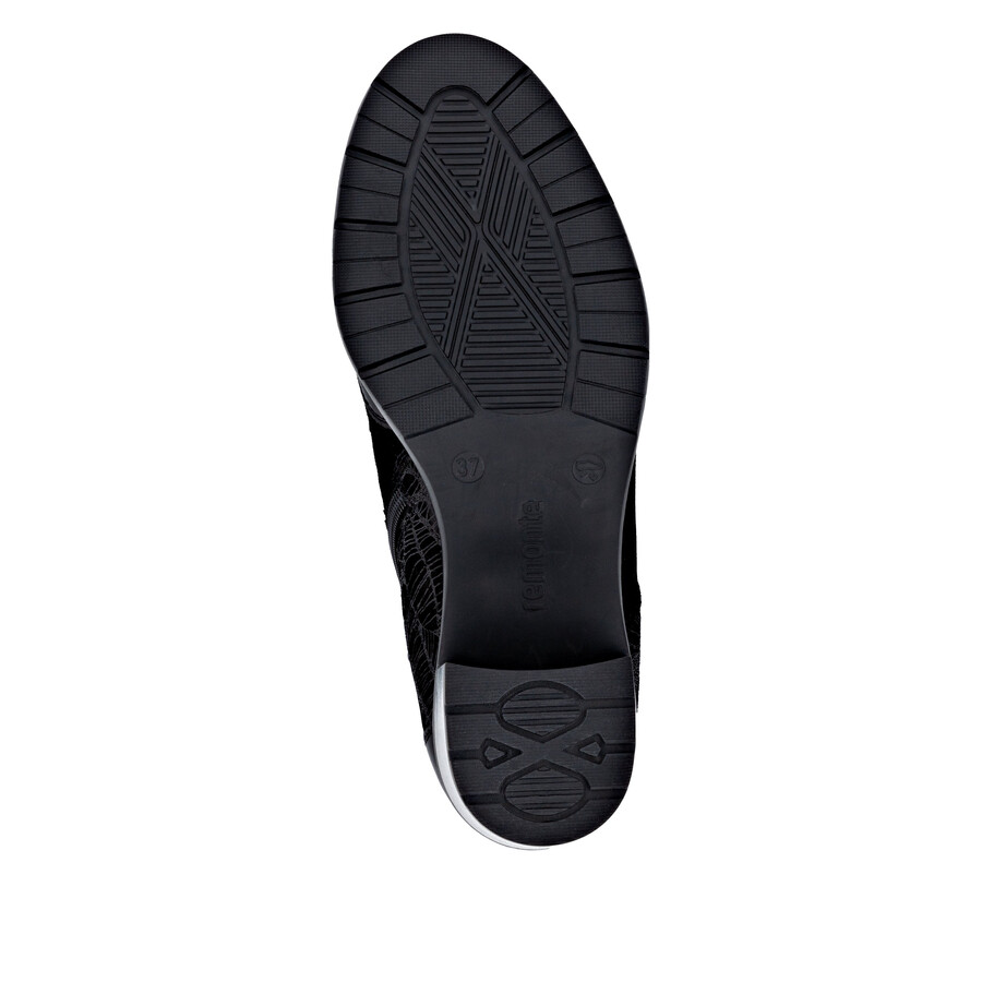 botas negras con cremallera para mujer remonte d2a77-02