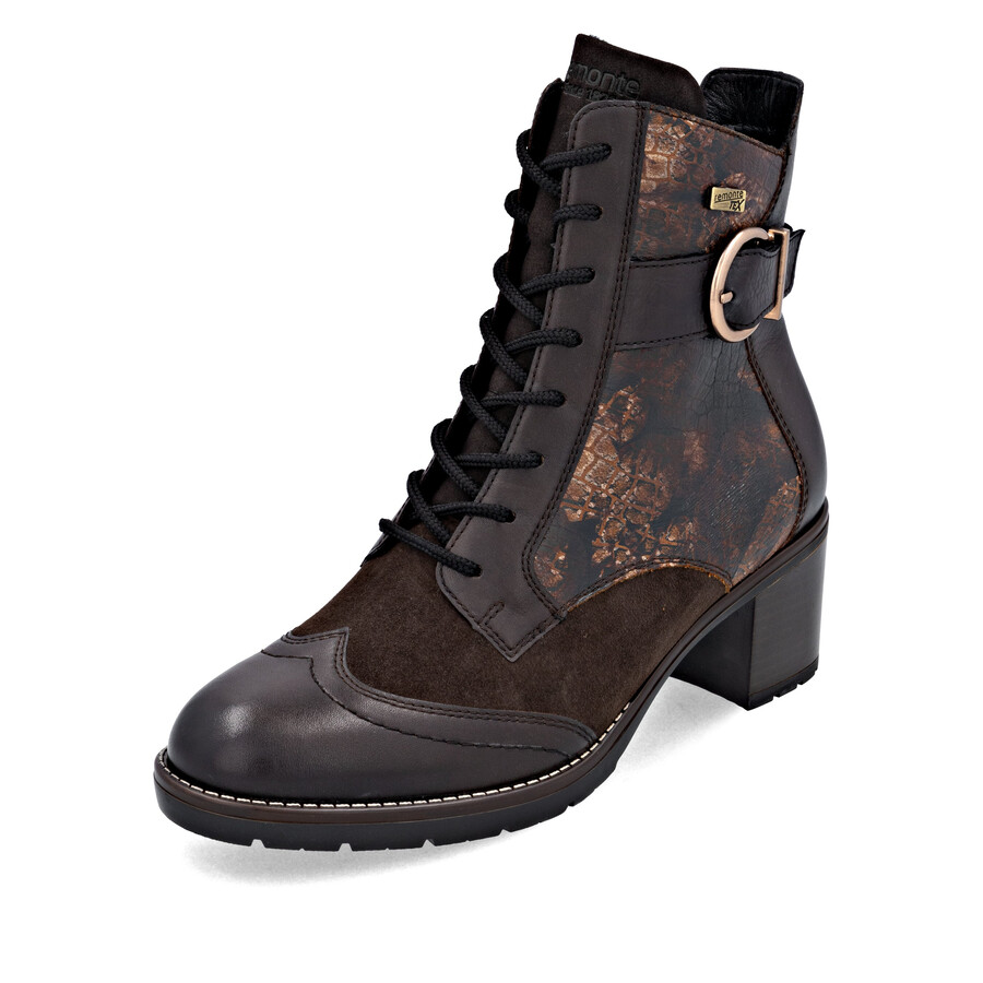 botas marrones con cremallera para mujer remonte d2a77-25
