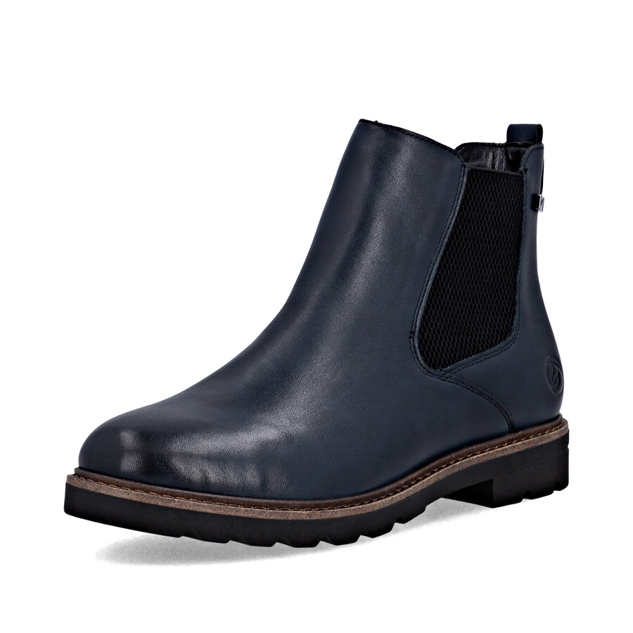 botas azules con cremallera para mujer remonte d2q70-14
