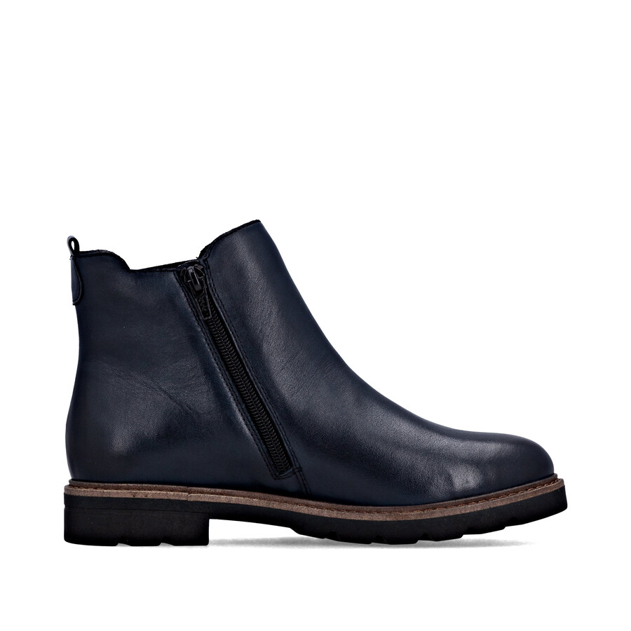 botas azules con cremallera para mujer remonte d2q70-14