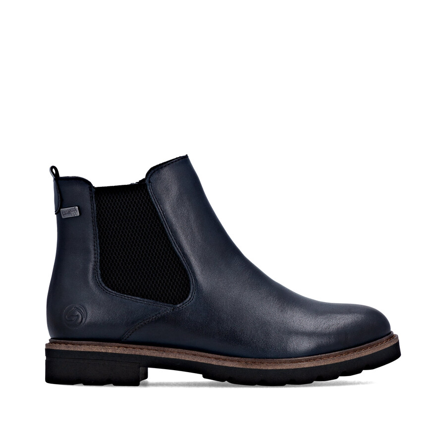 botas azules con cremallera para mujer remonte d2q70-14