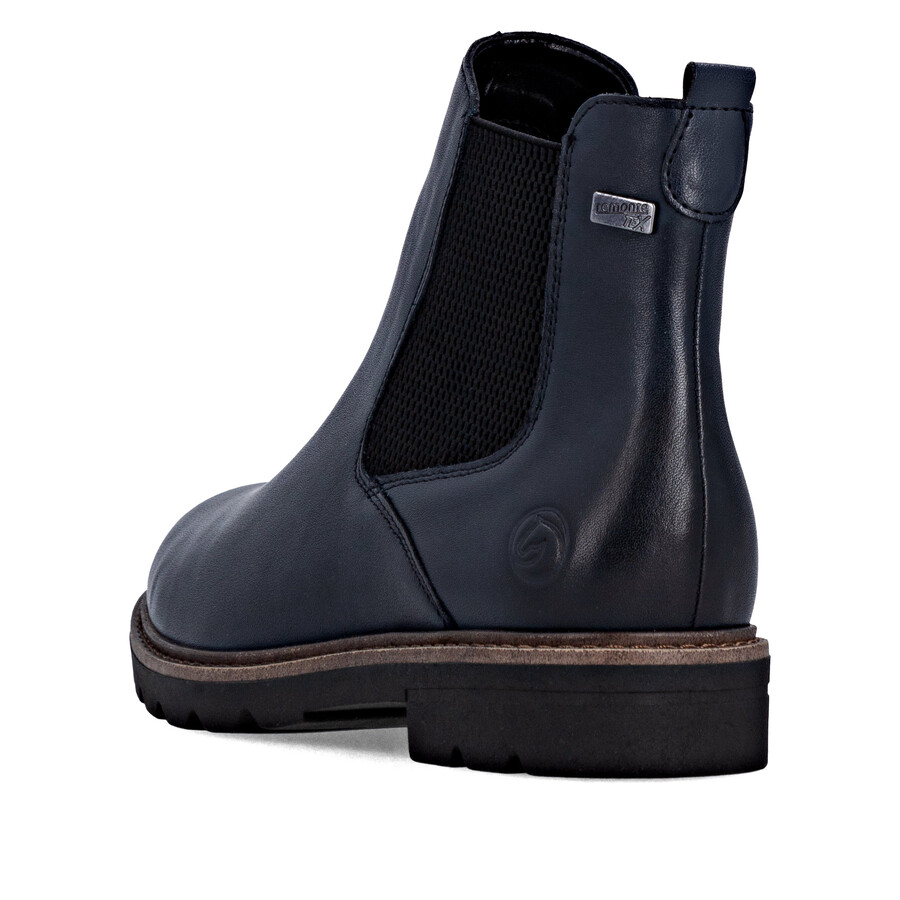 botas azules con cremallera para mujer remonte d2q70-14