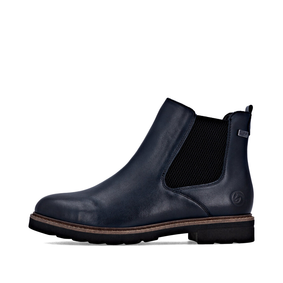 botas azules con cremallera para mujer remonte d2q70-14