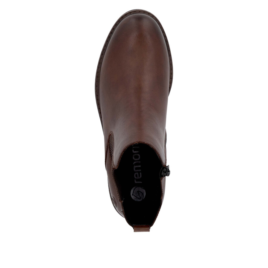 botas marrones con cremallera para mujer remonte d2q70-22