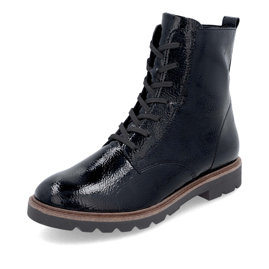 botas negras con cremallera para mujer remonte d2q71-03
