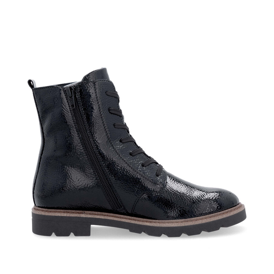 botas negras con cremallera para mujer remonte d2q71-03