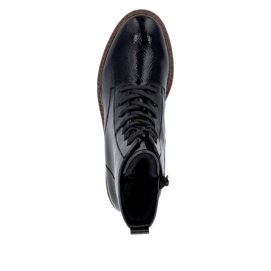 botas negras con cremallera para mujer remonte d2q71-03