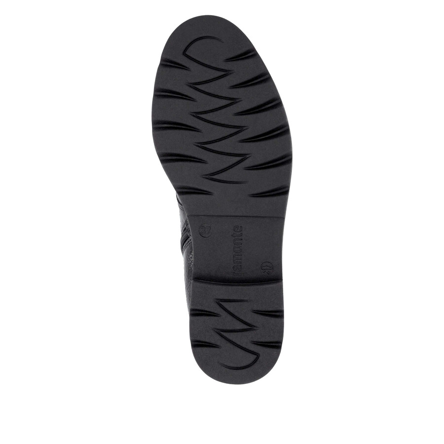 botas negras con cremallera para mujer remonte d2q71-03