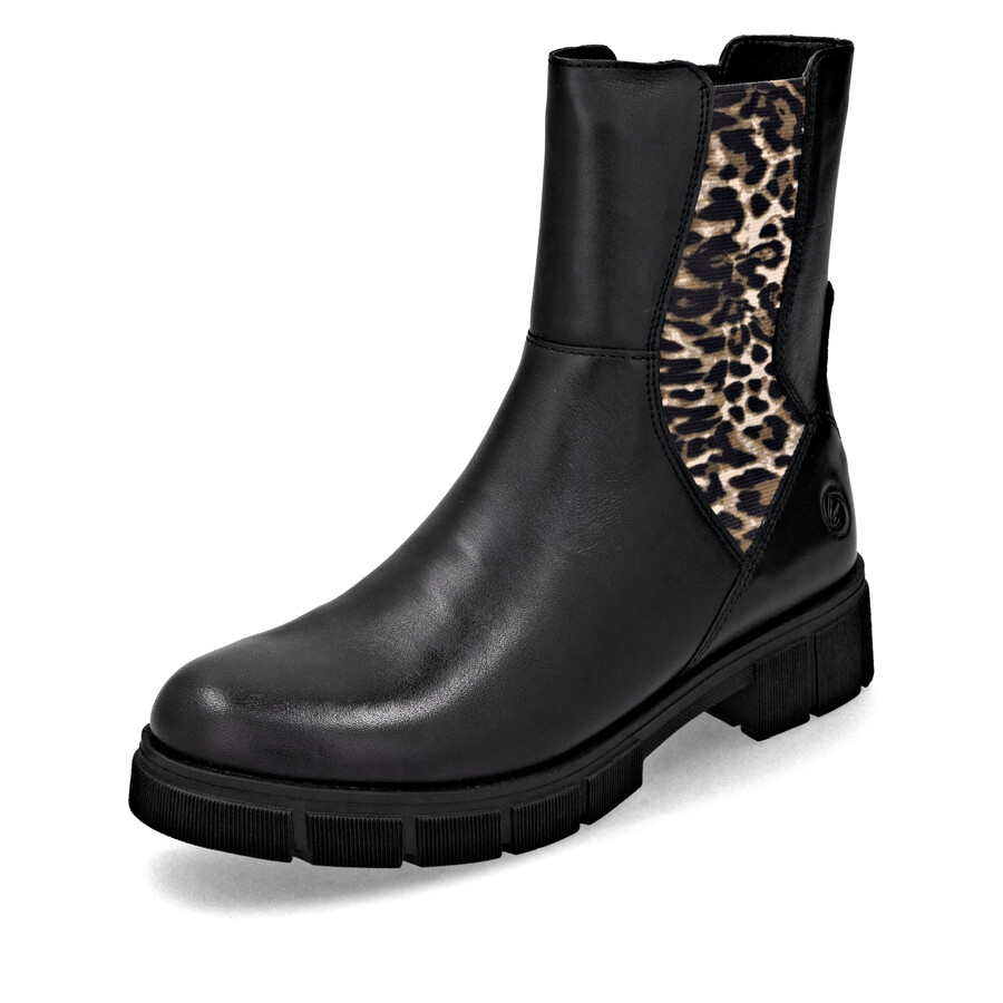 botas negras con cremallera para mujer remonte d2s70-03