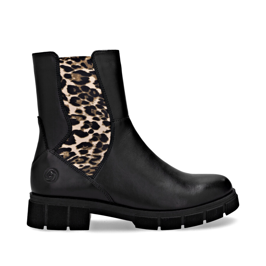 botas negras con cremallera para mujer remonte d2s70-03