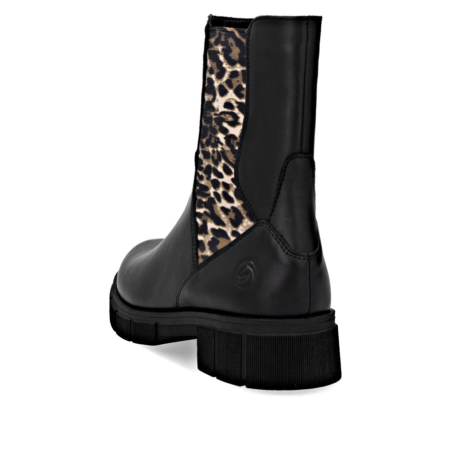 botas negras con cremallera para mujer remonte d2s70-03