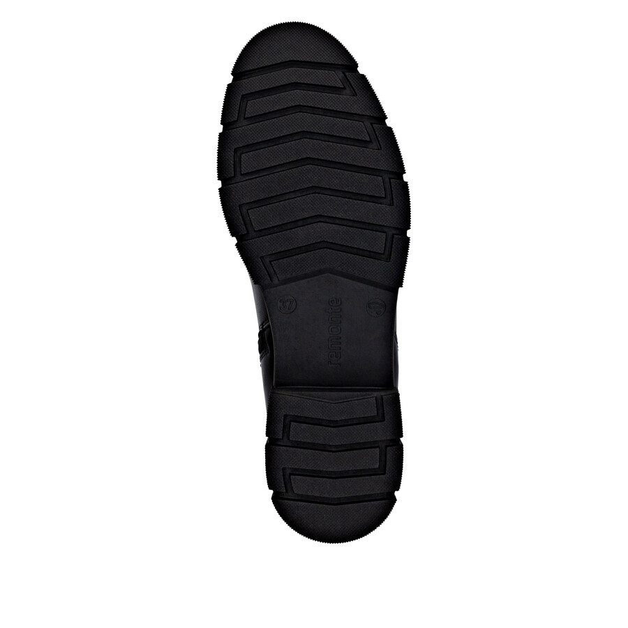 botas negras con cremallera para mujer remonte d2s70-03