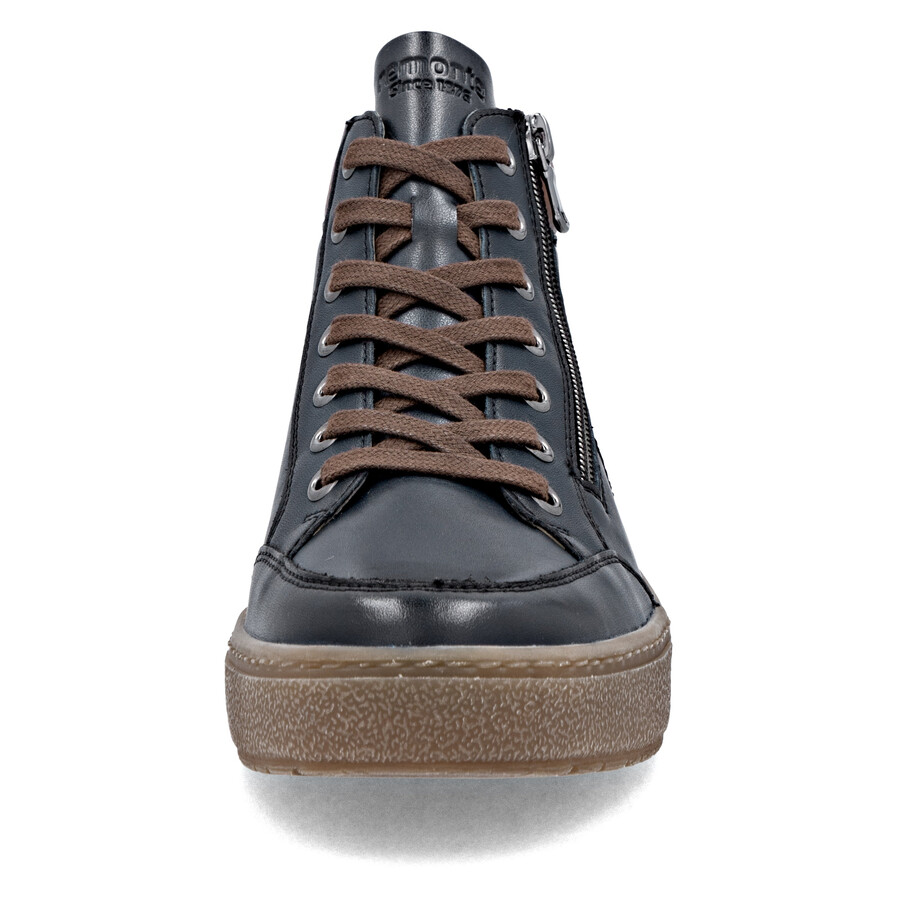 botas azules con cremallera para mujer remonte d2t70-14