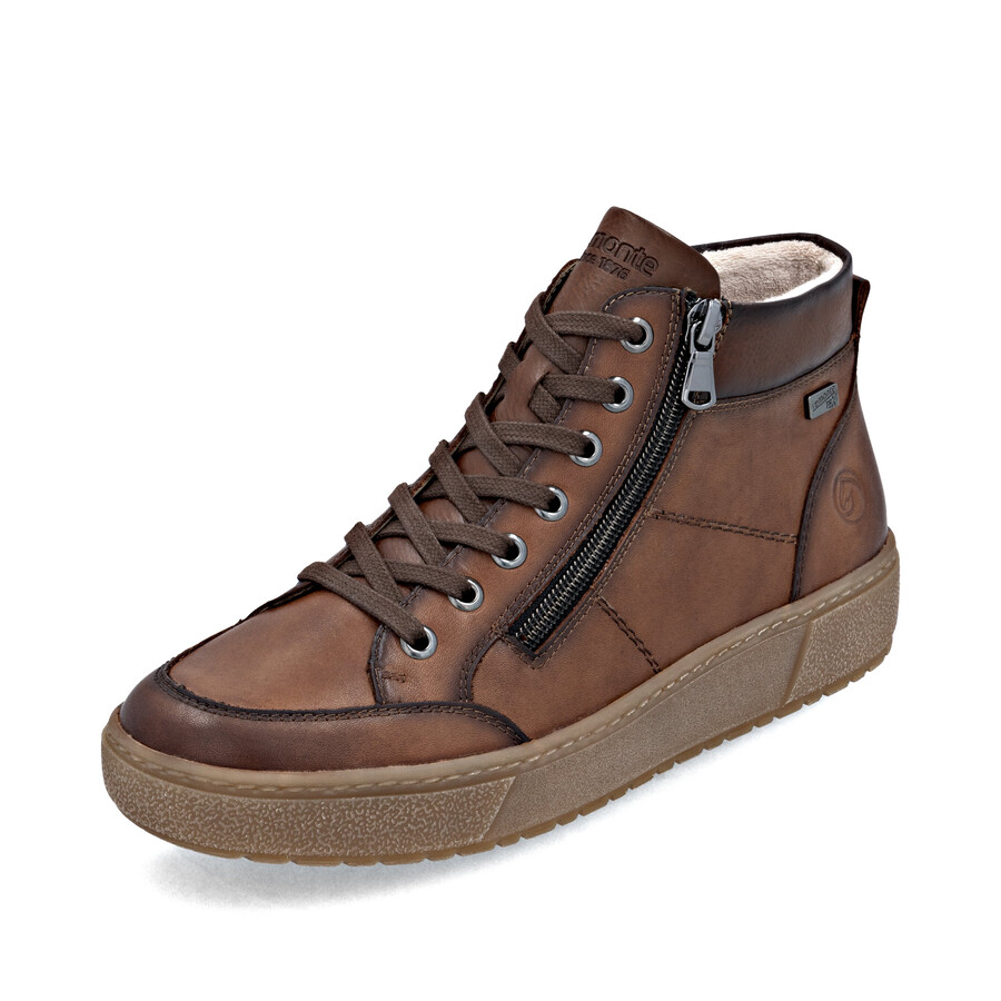 botas marrones con cremallera para mujer remonte d2t70-24