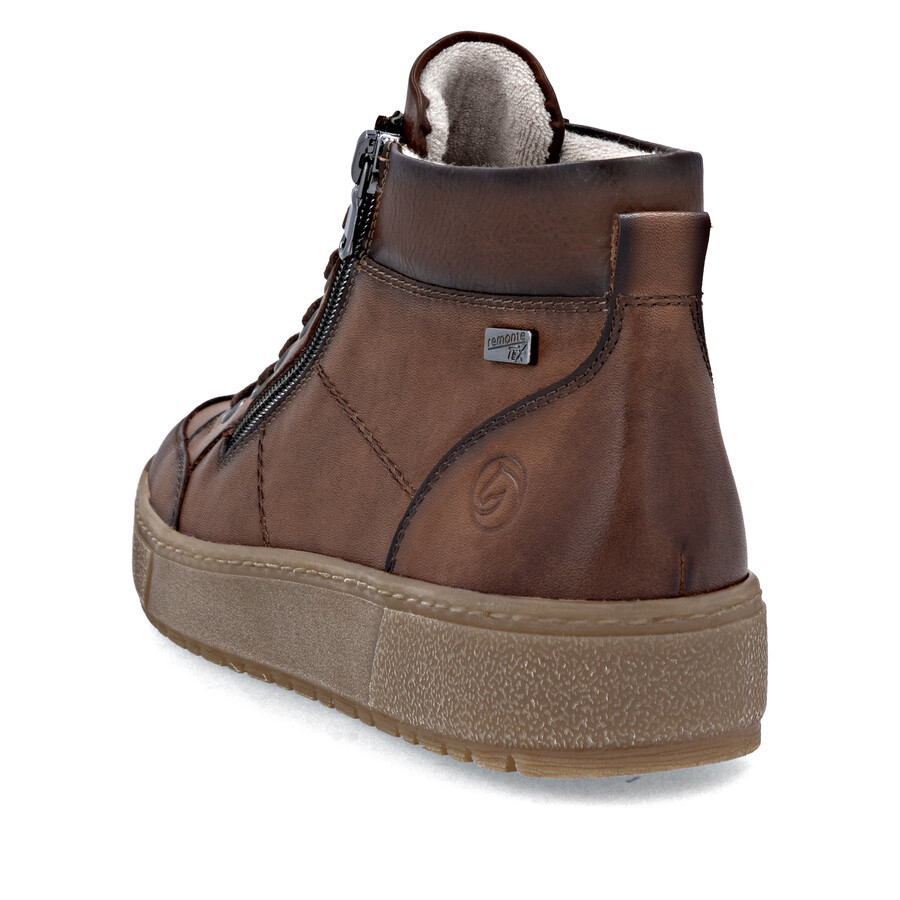 botas marrones con cremallera para mujer remonte d2t70-24