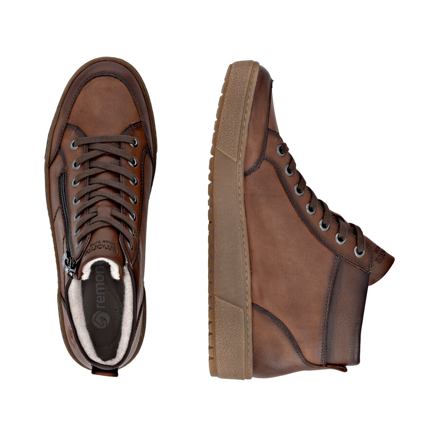 botas marrones con cremallera para mujer remonte d2t70-24
