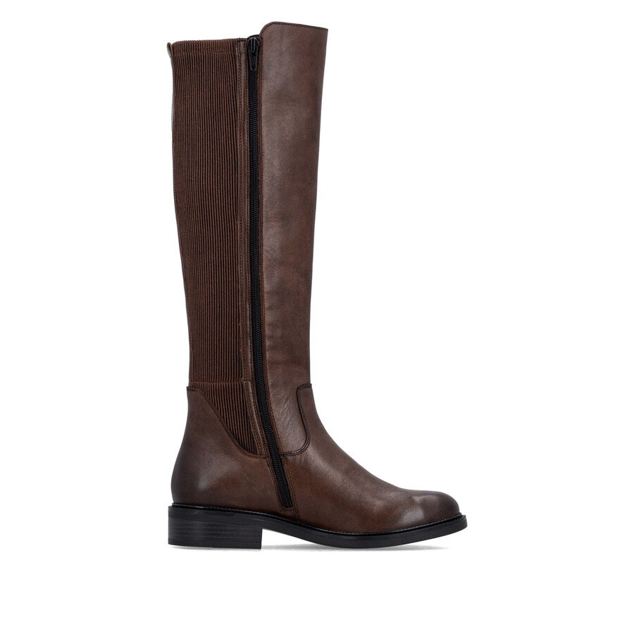 botas marrones con cremallera para mujer remonte d2w74-25