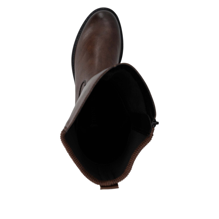 botas marrones con cremallera para mujer remonte d2w74-25