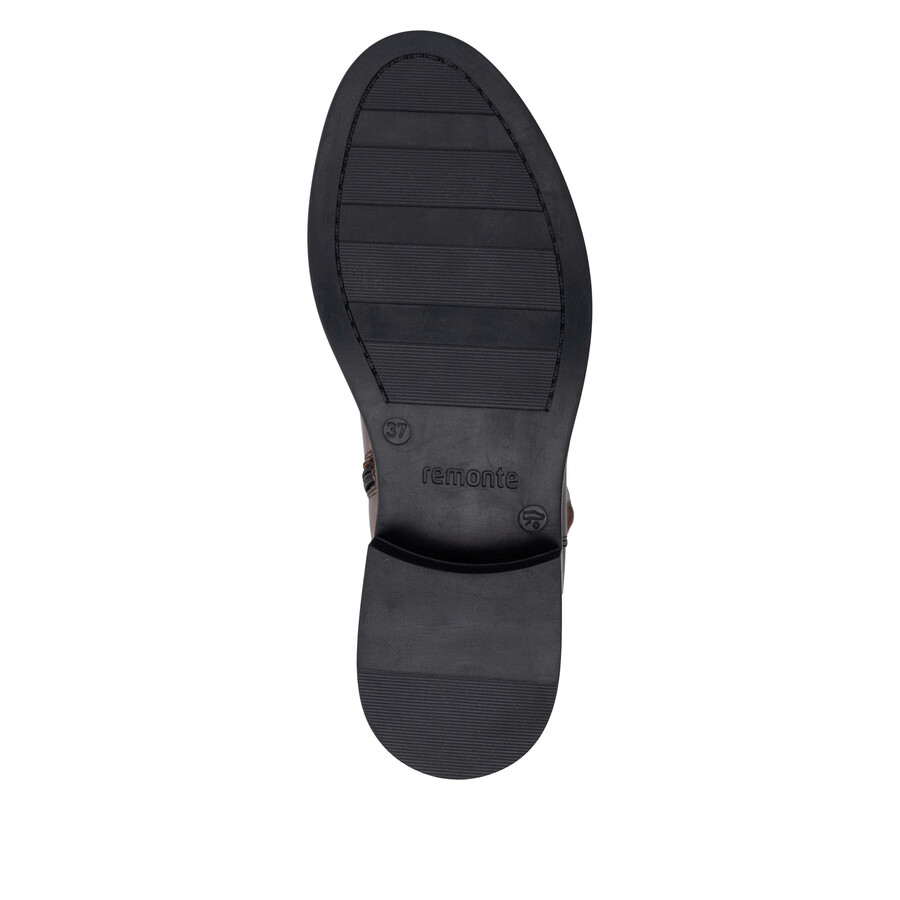 botas marrones con cremallera para mujer remonte d2w74-25