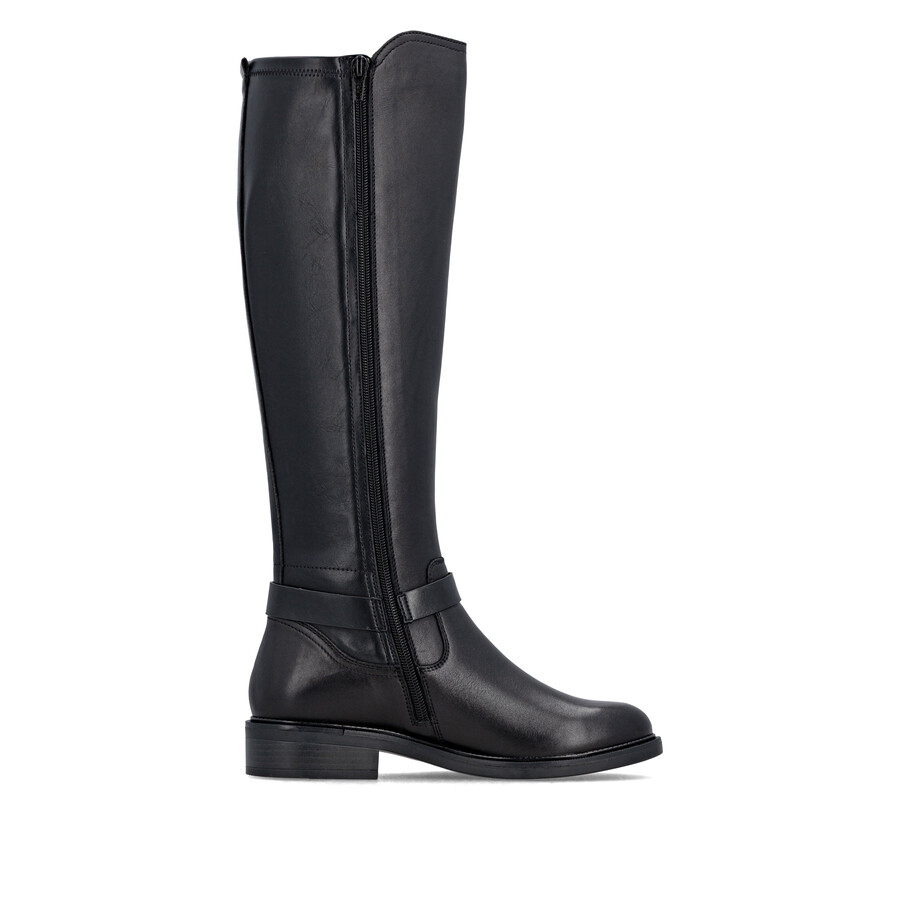 botas negras con cremallera para mujer remonte d2w77-00