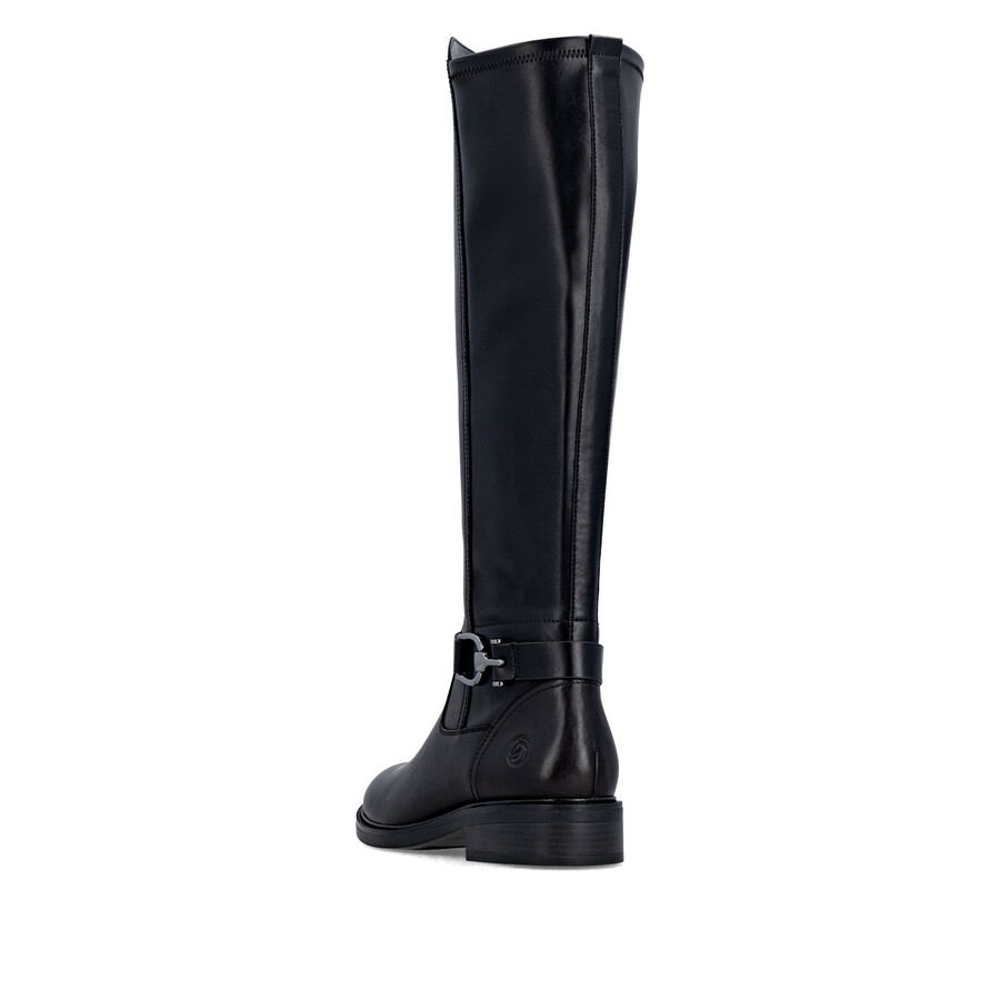 botas negras con cremallera para mujer remonte d2w77-00